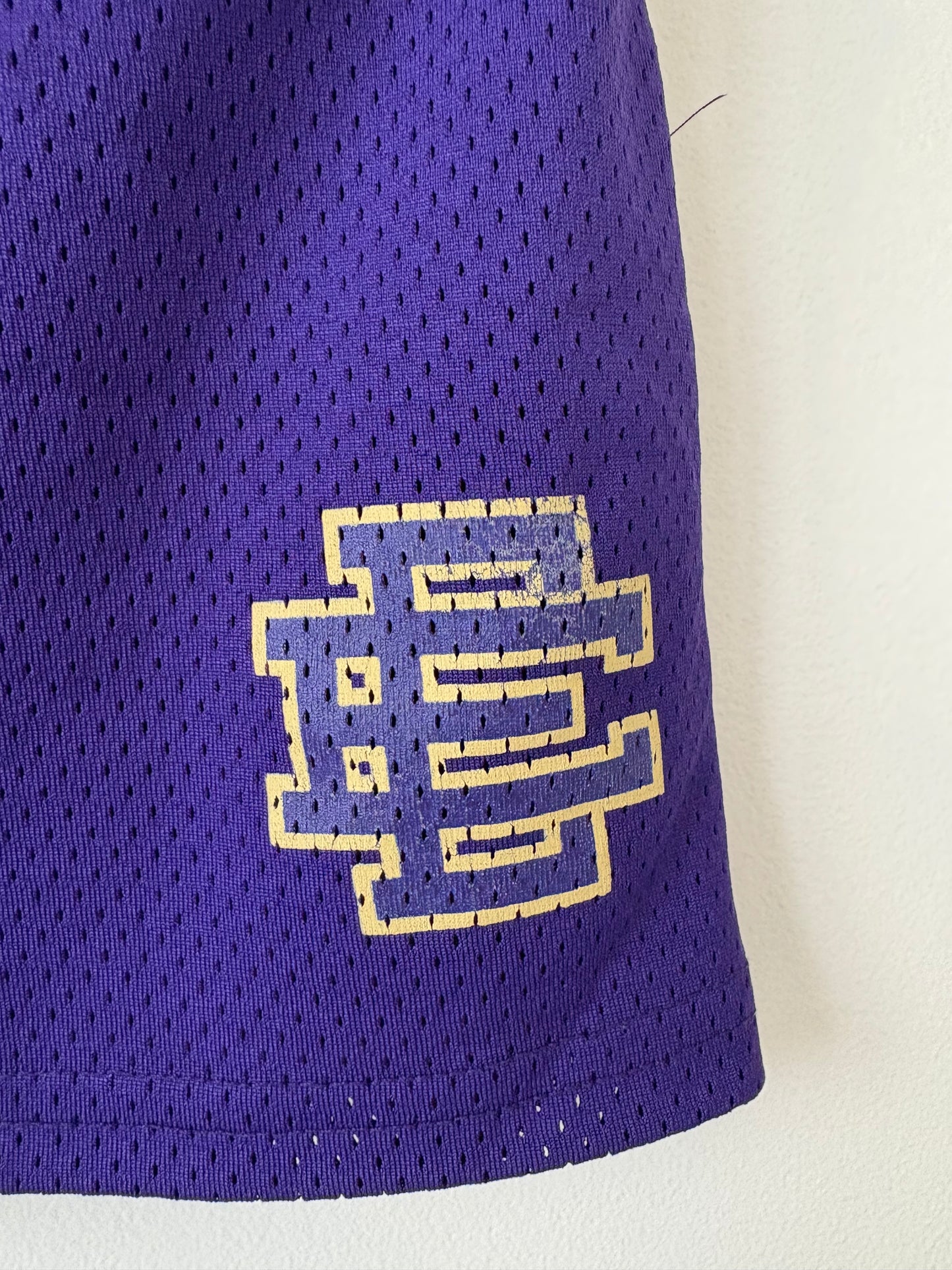 KIDS ERIC EMMANUEL PURPLE MESH SHORTS