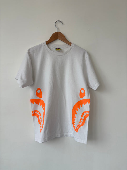 KIDS BAPE BRIGHT ORANGE SHARK FACE