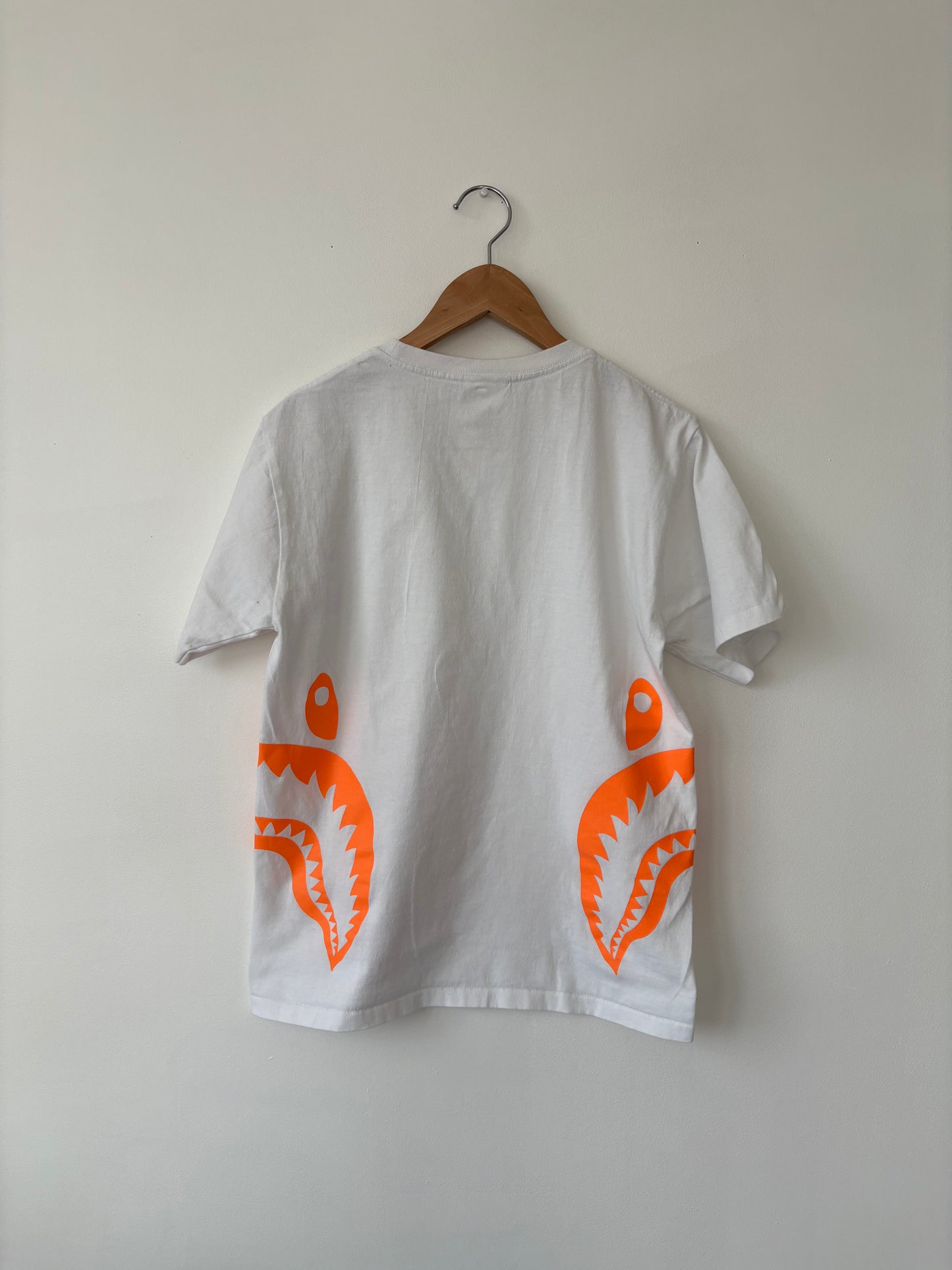 KIDS BAPE BRIGHT ORANGE SHARK FACE